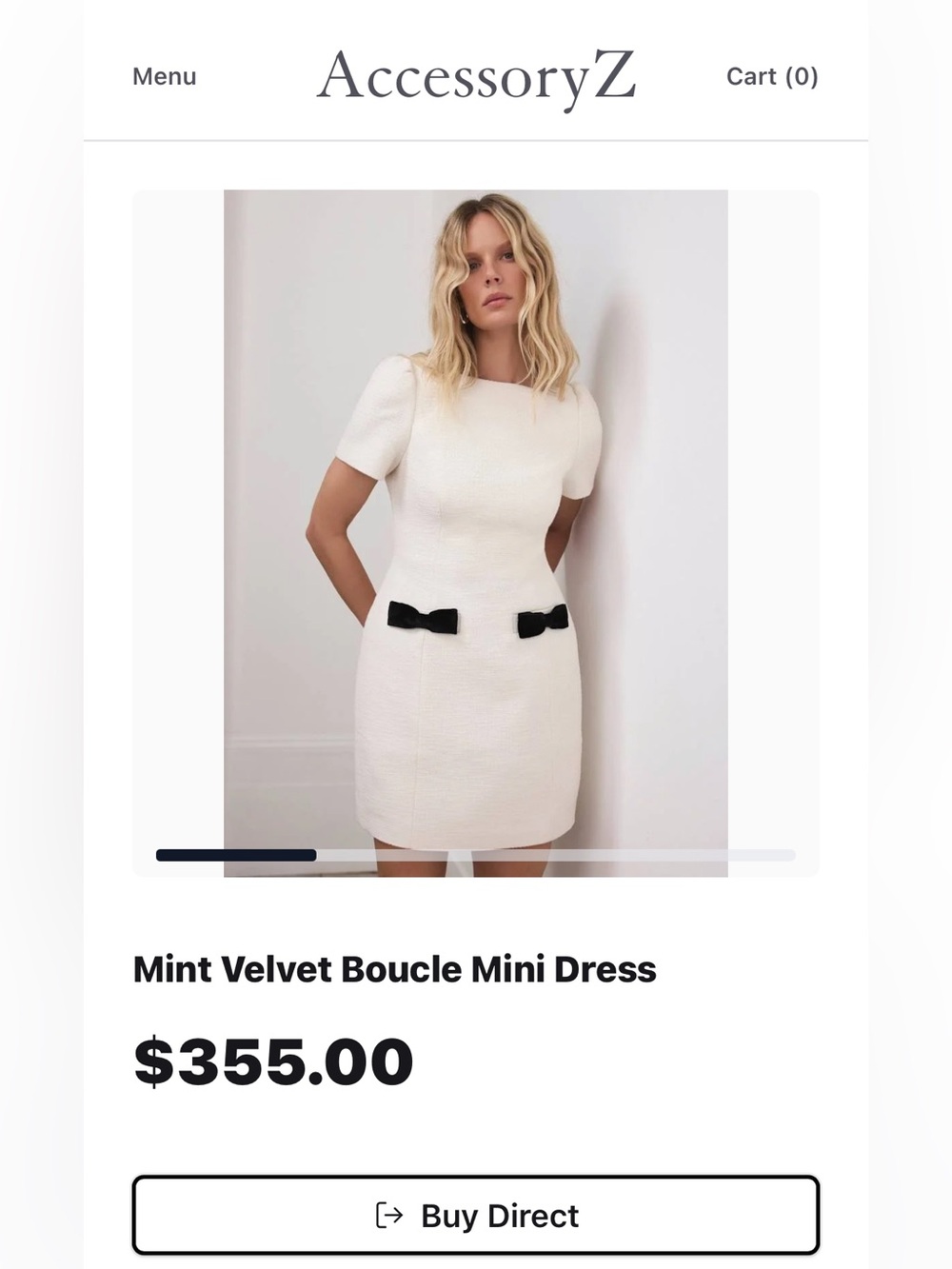 Mint Velvet Boucle Mini Dress